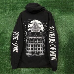 Motionless in White 20TH Anniversary Haunted Mansion Zip-Up Hoodie Size Extra La